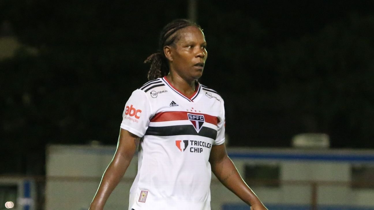 Ex-atacante do São Paulo, Formiga vestiu as cores do clube durante Brasileirão 2022 Gabriela Montesanosaopaulofc.net