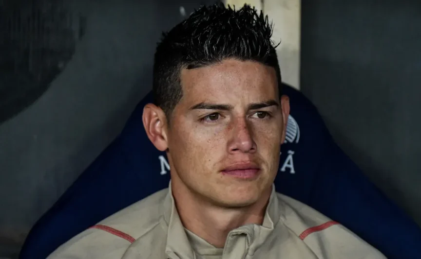 James Rodriguez jogador do Sao Paulo durante partida contra o Flamengo no estadio Maracana pelo campeonato Brasileiro