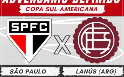 DEFINIDO: São Paulo enfrentará o Lanus pela Sul-Americana