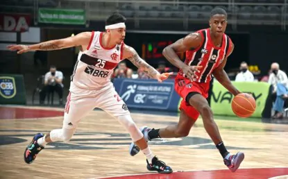 Com o placar apertado, São Paulo perde para o Flamengo a primeira partida das finais do NBB