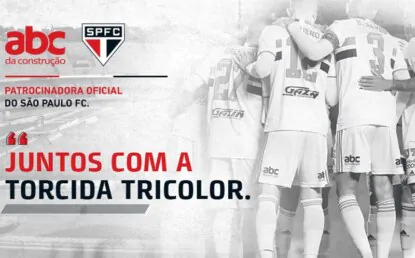 ABC da construção é o novo patrocínio do São Paulo; a marca será exposta no uniforme masculino e feminino