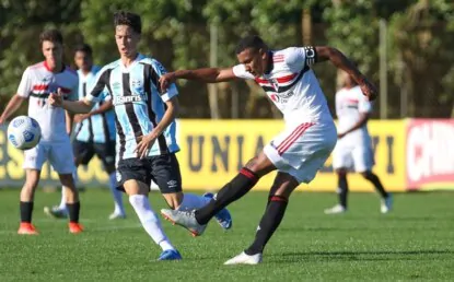 Líder do campeonato, São Paulo empata fora de casa com o Grêmio pelo Brasileirão sub-20