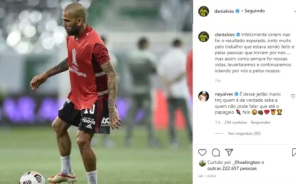 Daniel Alves lamenta eliminação: “levantaremos e continuaremos lutando por nós e pelos nossos”