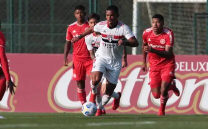 Com um a menos desde o início, São Paulo fica no empate contra o Inter pelo Brasileiro Sub-20