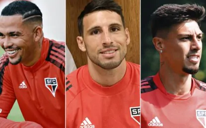 Dos nove jogadores que disputam o ataque do São Paulo, Luciano, Calleri e Rigoni são os favoritos para a posição; veja os números