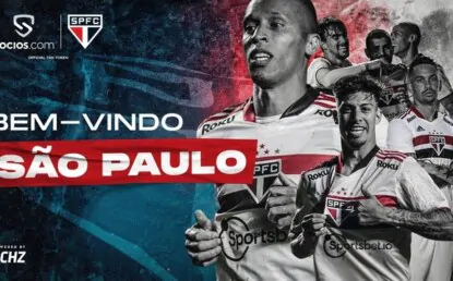 São Paulo fecha parceria com a Socios.com e será o quarto clube no Brasil a lançar fan tokens