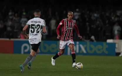 São Paulo sai na frente, mas volta a jogar mal o segundo tempo e cede empate ao Coritiba