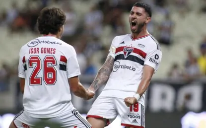 Calleri volta a marcar, Bustos faz seu primeiro gol e São Paulo vence o Ceará fora de casa