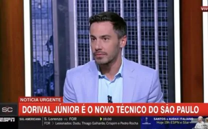 Apresentador da ESPN que detonou ida de Dorival para o São Paulo se pronuncia