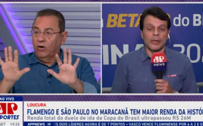 Jornalistas se desentendem ao vivo: ‘Ficou chateadinho que o Flamengo perdeu’