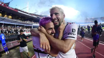 Gabriel Neves e Calleri comemoram título da Copa do Brasil do São Paulo
