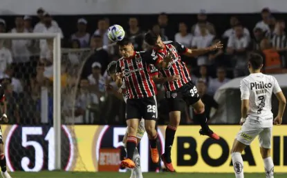 São Paulo joga melhor, mas fica no empate diante do Santos na Vila Belmiro