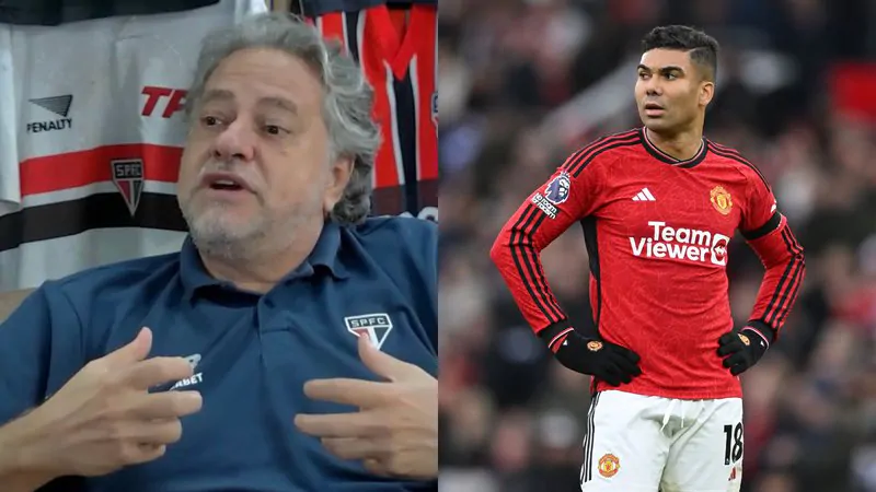 Julio Casares e Casemiro - Reprodução/Twitter/Getty Images