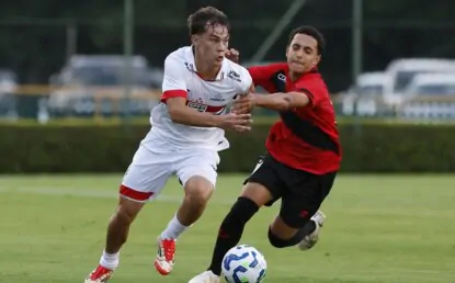 Com um a menos, São Paulo empata com o Atlético-GO pelo Brasileiro Sub-20