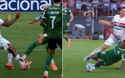 Escorregão acidental, pisada sem intenção e chute na sola: CBF divulga áudios do VAR de São Paulo x Palmeiras