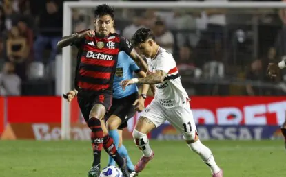 São Paulo empata com o Flamengo na Vila Belmiro pelo Brasileirão